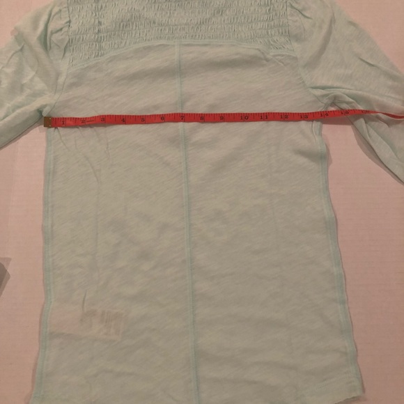 NWT Free People Caroline long-sleeve top, size S, iced aqua - Picture 11 of 13